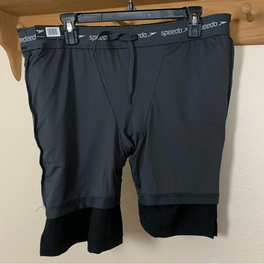 Speedo Black Volley Swim Shorts/Trunks Large NWT - Picture 3 of 6